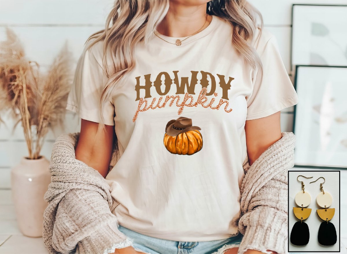 Howdy Pumpkin- Cowboy Hat - S. M. & Co. Shirts & Tops