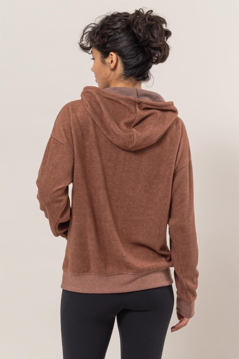 HYFVE Brushed Long Sleeve Hoodie with Kangaroo Pocket - S. M. & Co.