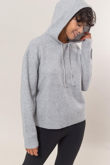 HYFVE Drawstring Long Sleeve Hooded Sweater - S. M. & Co.