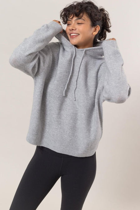 HYFVE Drawstring Long Sleeve Hooded Sweater - S. M. & Co.