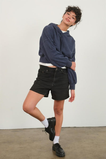 HYFVE Drop Shoulder Cropped Hoodie - S. M. & Co.