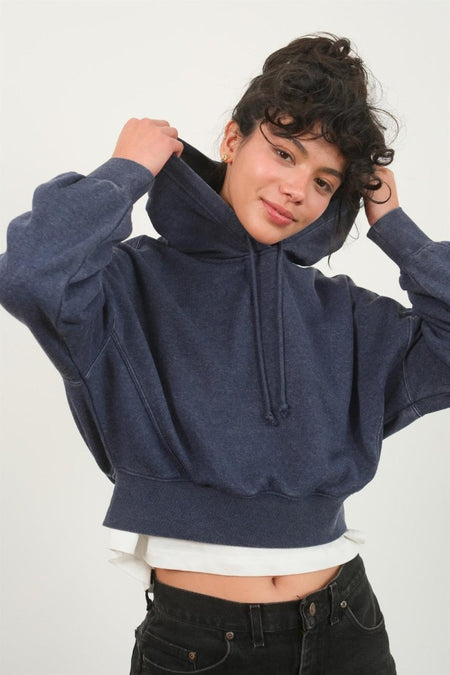 HYFVE Drop Shoulder Cropped Hoodie - S. M. & Co.