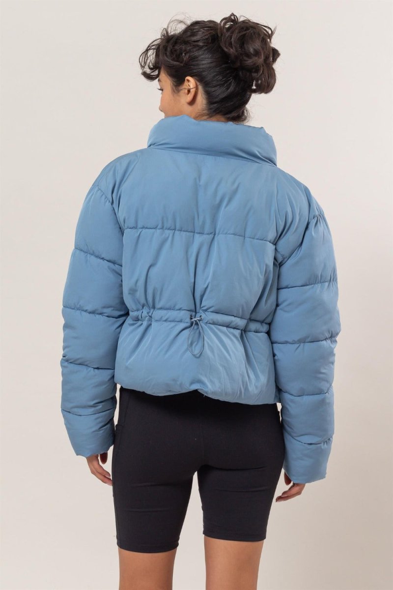 HYFVE Quilted Back Drawstring Puffer Jacket - S. M. & Co.