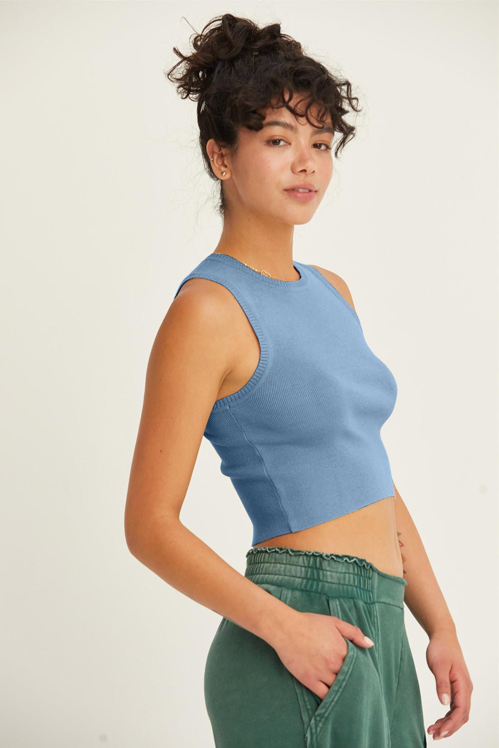 HYFVE Ribbed Knit Cropped Tank - S. M. & Co. Tank Tops