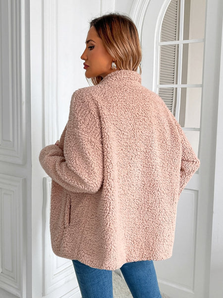 Ivy Lane Zip Up Long Sleeve Fuzzy Jacket - S. M. & Co.