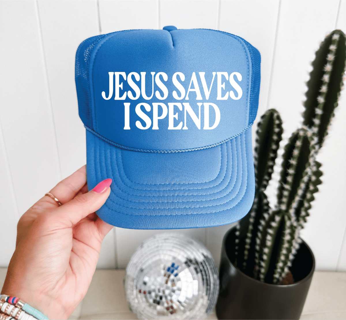 Jesus Saves I spend Columbia Blue - S. M. & Co.