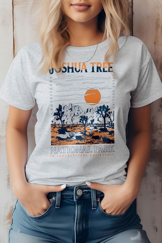 Joshua tree in desert mountain, Graphic Tee - S. M. & Co. Tops/Tops & Tees