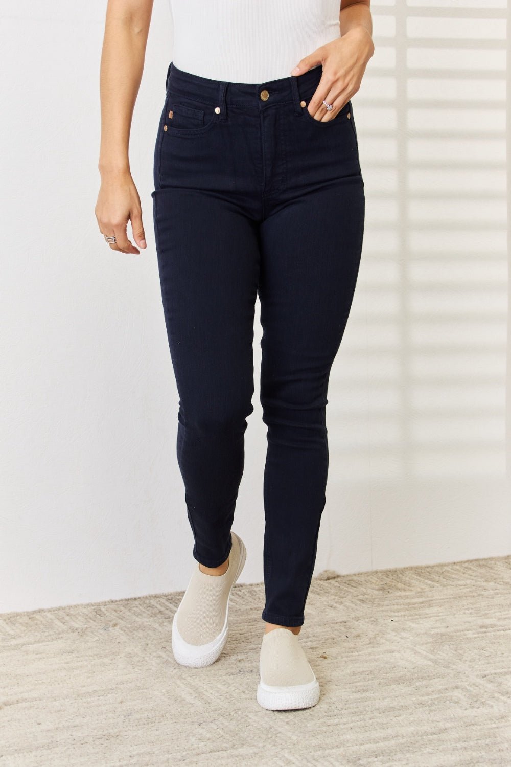 Judy Blue Full Size Garment Dyed Tummy Control Skinny Jeans - S. M. & Co.