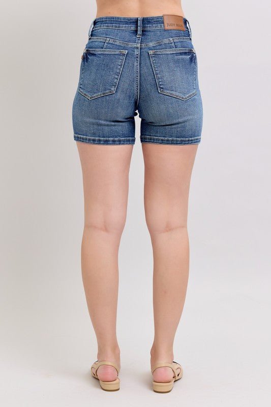 Judy Blue Full Size High Waist Denim Shorts Plus Size - S. M. & Co.