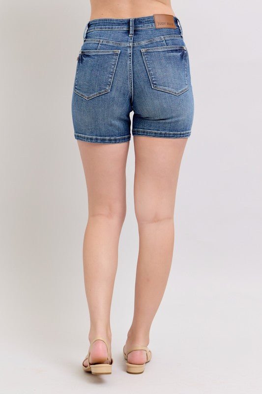 Judy Blue Full Size High Waist Denim Shorts Plus Size - S. M. & Co.