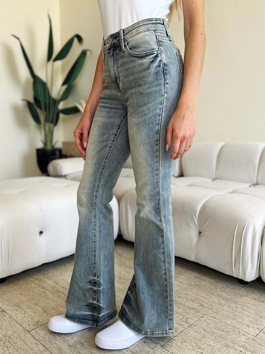 Judy Blue Full Size High Waist Flare Jeans - S. M. & Co.