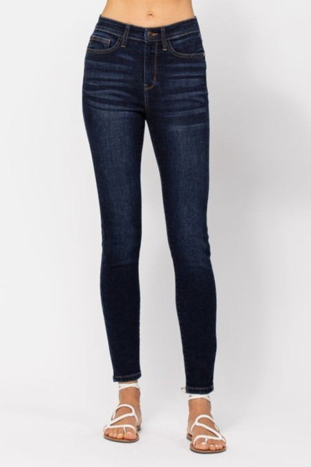 Judy Blue Full Size High Waist Handsand Skinny Jeans - S. M. & Co. Skinny Jeans