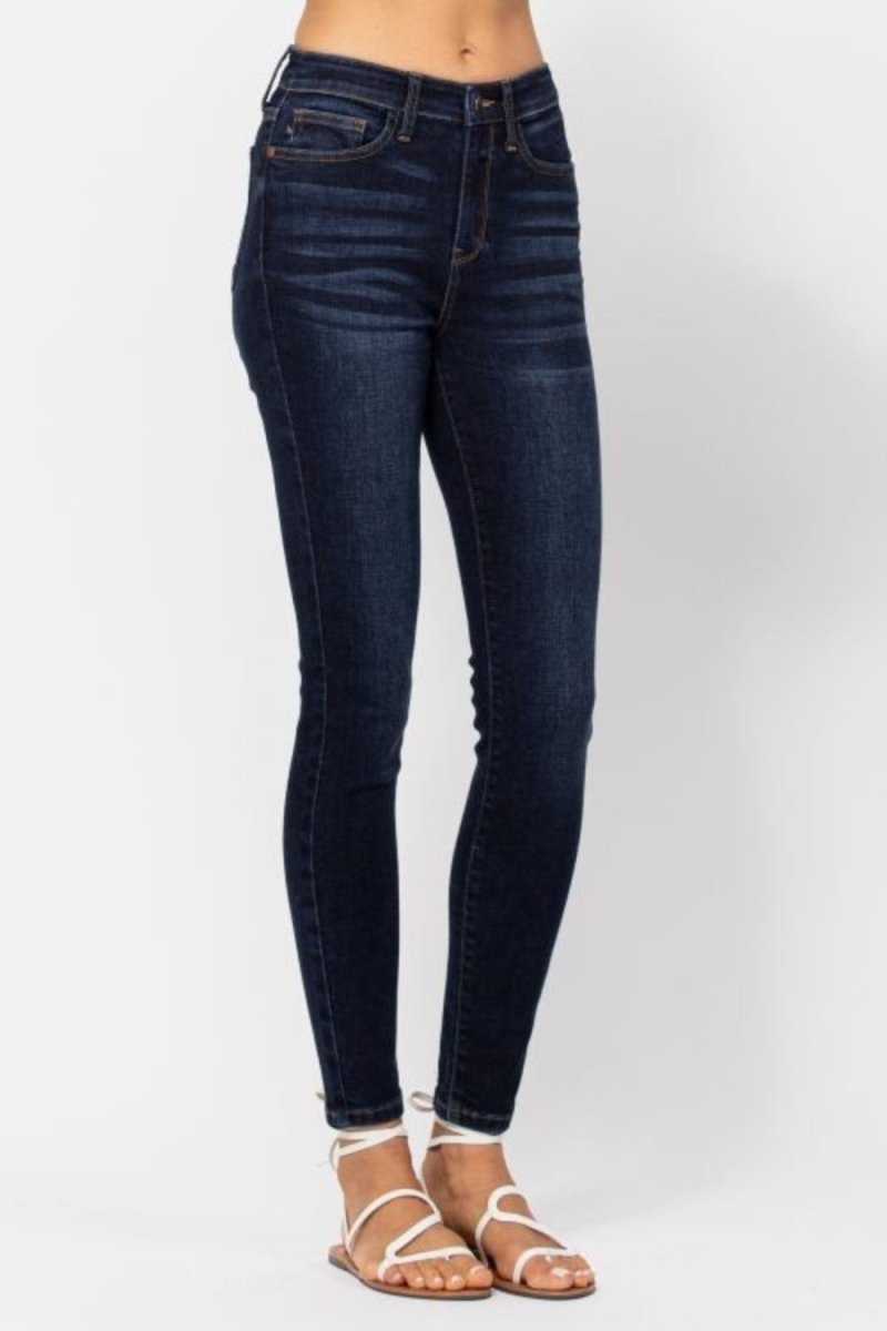 Judy Blue Full Size High Waist Handsand Skinny Jeans - S. M. & Co. Skinny Jeans