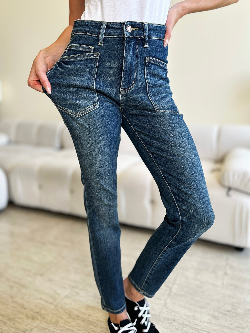 Judy Blue Full Size High Waist Skinny Jeans - S. M. & Co.