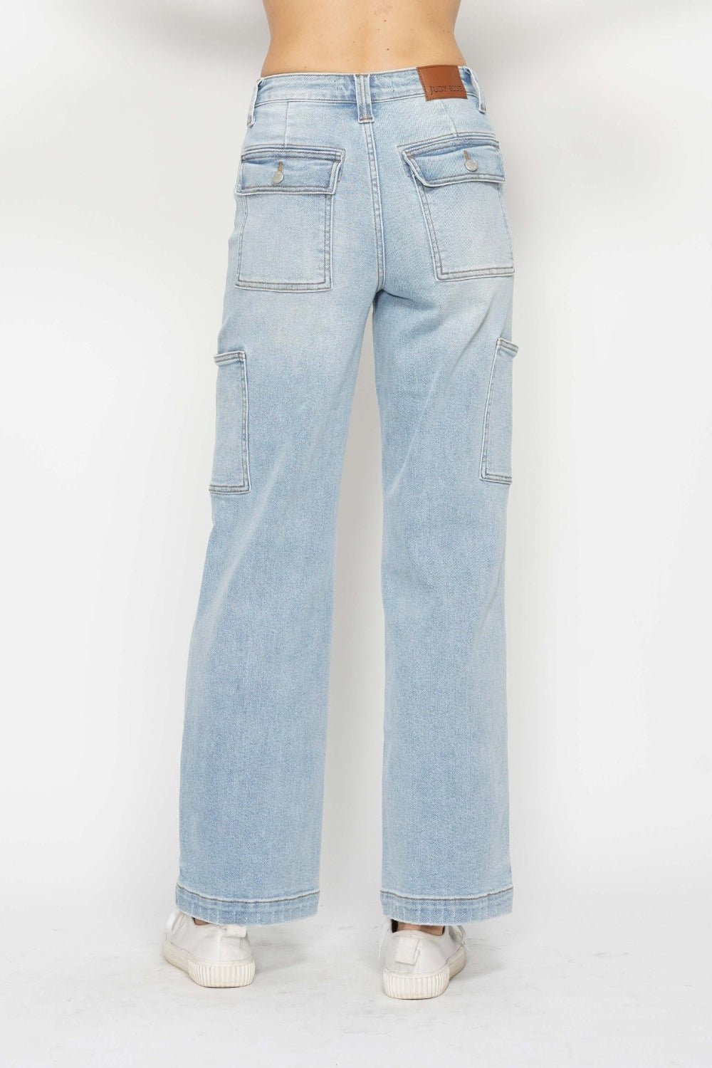 Judy Blue Full Size High Waist Straight Cargo Jeans - S. M. & Co. Denim Jeans