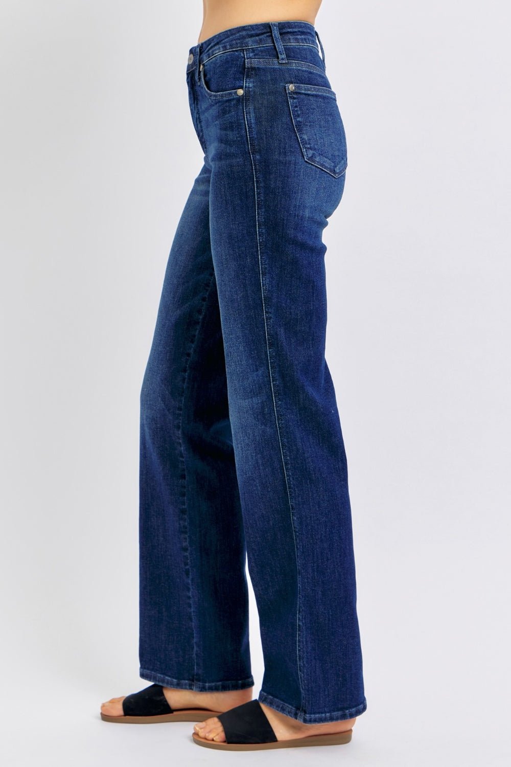 Judy Blue Full Size High Waist Tummy Control Straight Jeans - S. M. & Co. Tummy Control Jeans