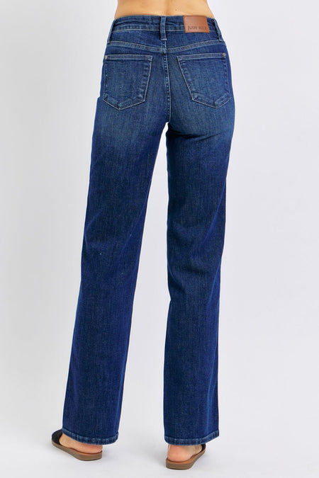 Judy Blue Full Size High Waist Tummy Control Straight Jeans - S. M. & Co. Tummy Control Jeans