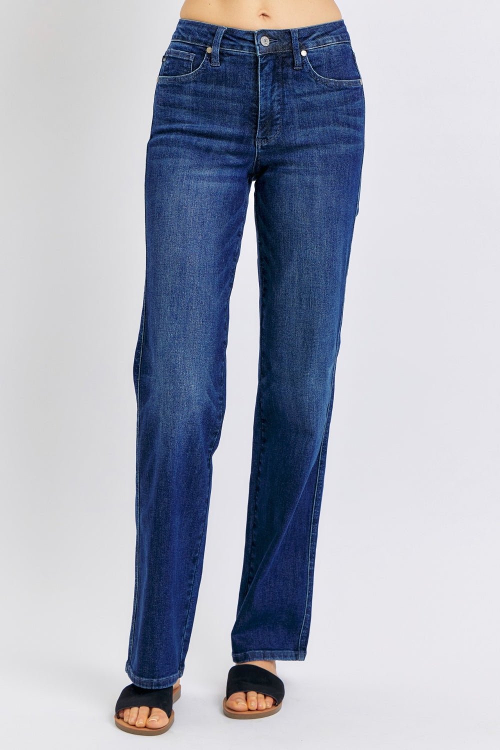 Judy Blue Full Size High Waist Tummy Control Straight Jeans - S. M. & Co. Tummy Control Jeans