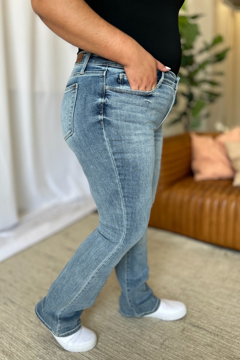 Judy Blue Full Size Medium Rise Bootcut Jeans - S. M. & Co.