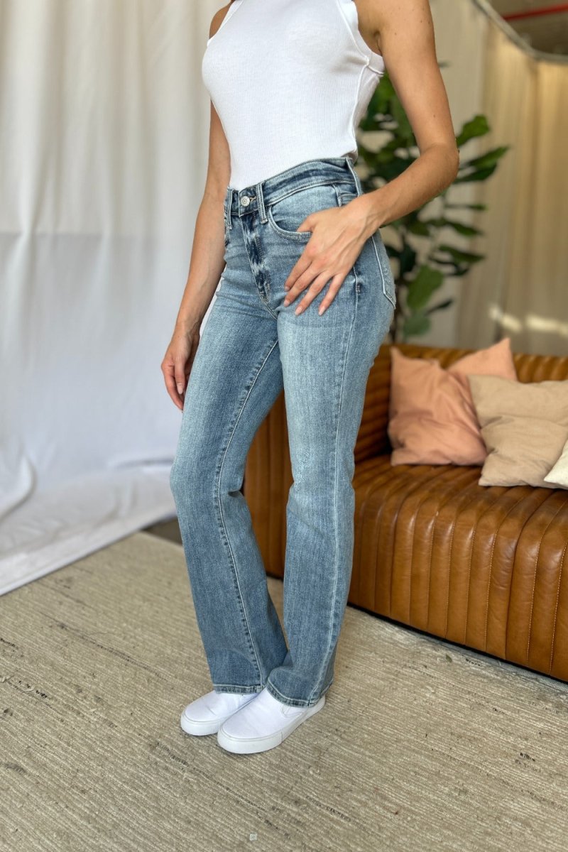 Judy Blue Full Size Medium Rise Bootcut Jeans - S. M. & Co.