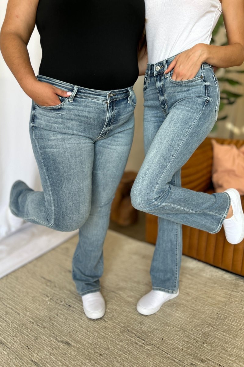 Judy Blue Full Size Medium Rise Bootcut Jeans - S. M. & Co.