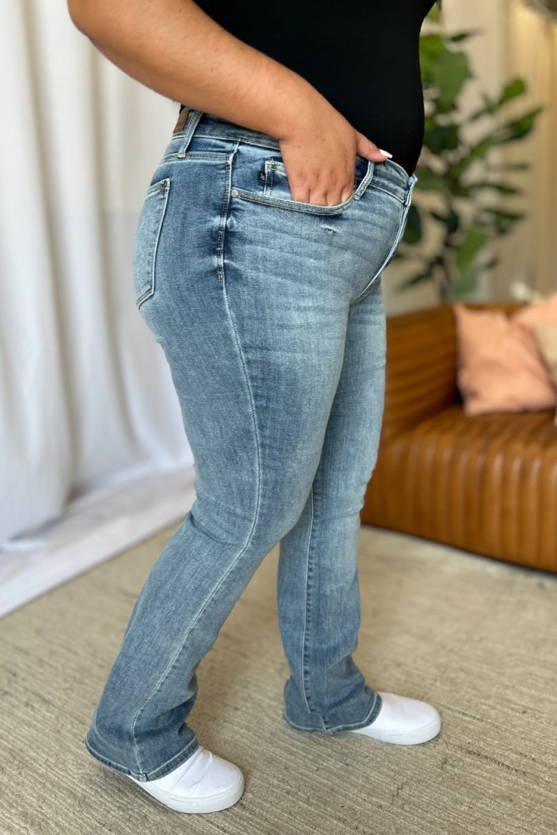 Judy Blue Full Size Medium Rise Bootcut Jeans - S. M. & Co.