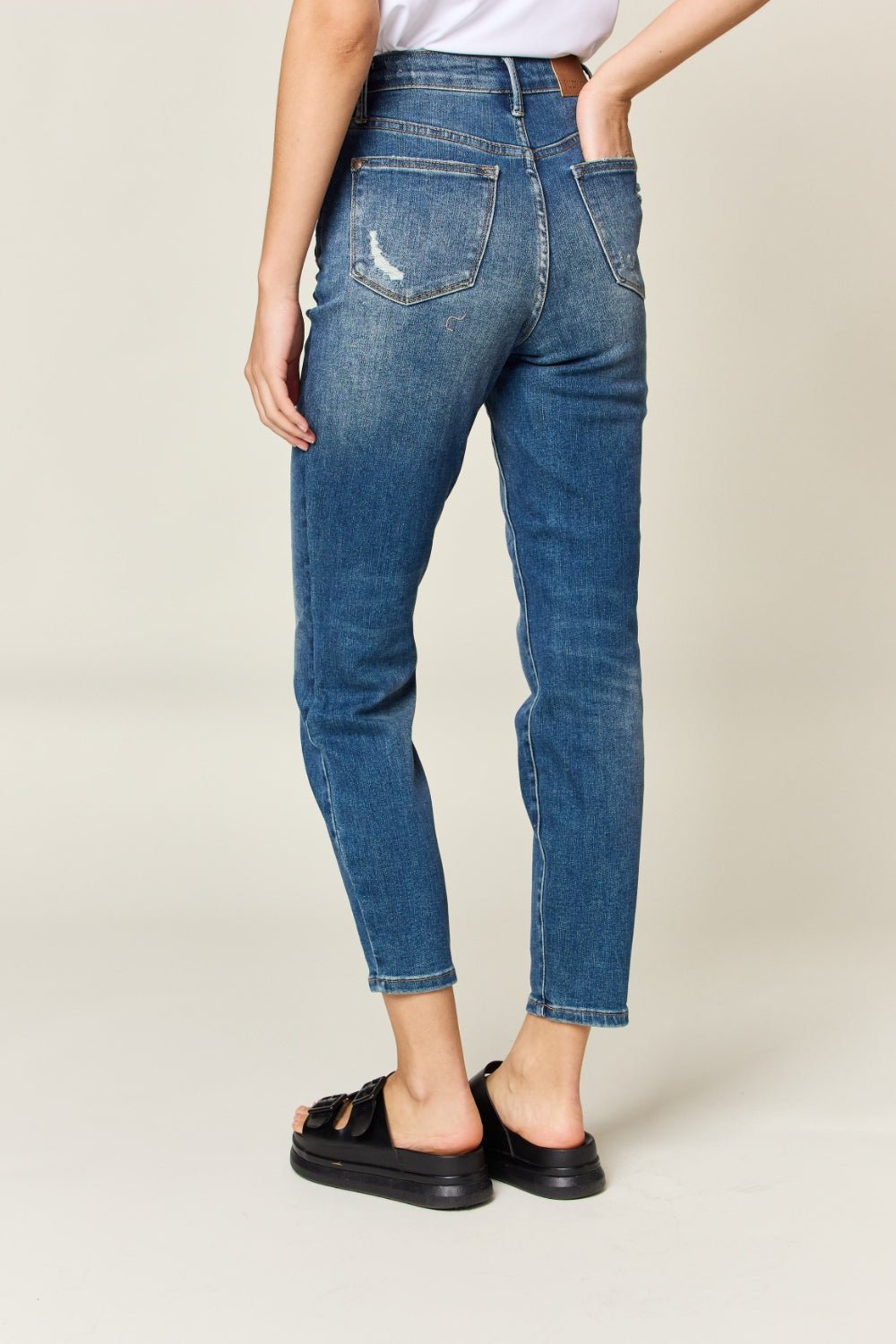 Judy Blue Full Size Tummy Control High Waist Slim Jeans - S. M. & Co. Denim Jeans