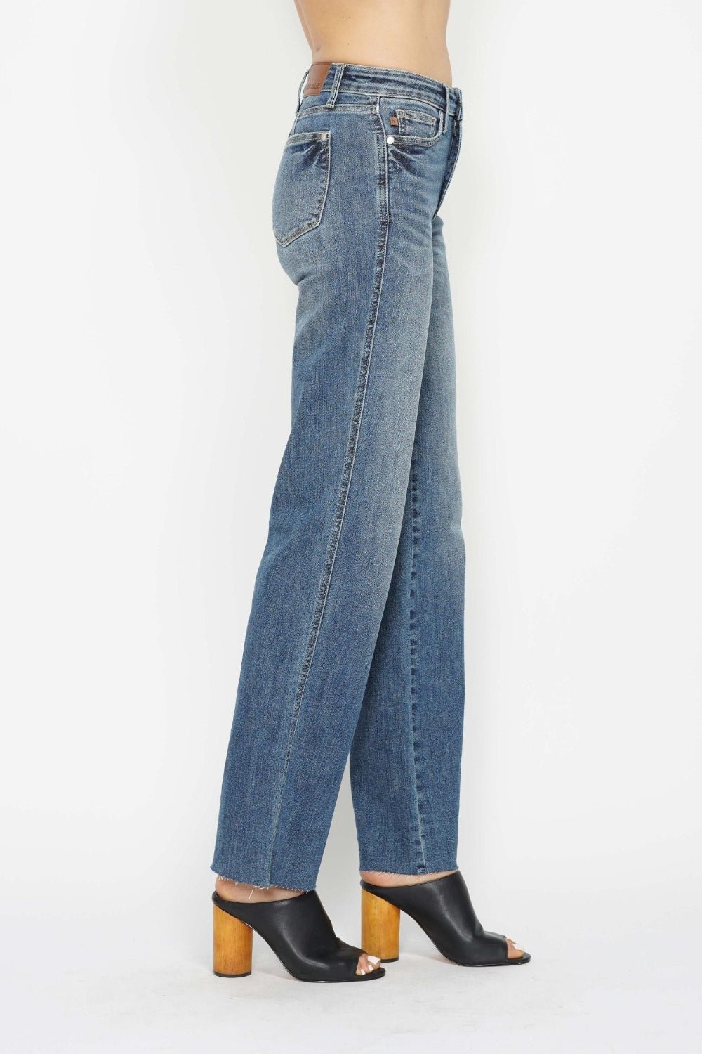 Judy Blue Full Size Tummy Control Straight Jeans - S. M. & Co. Straight Leg Jeans