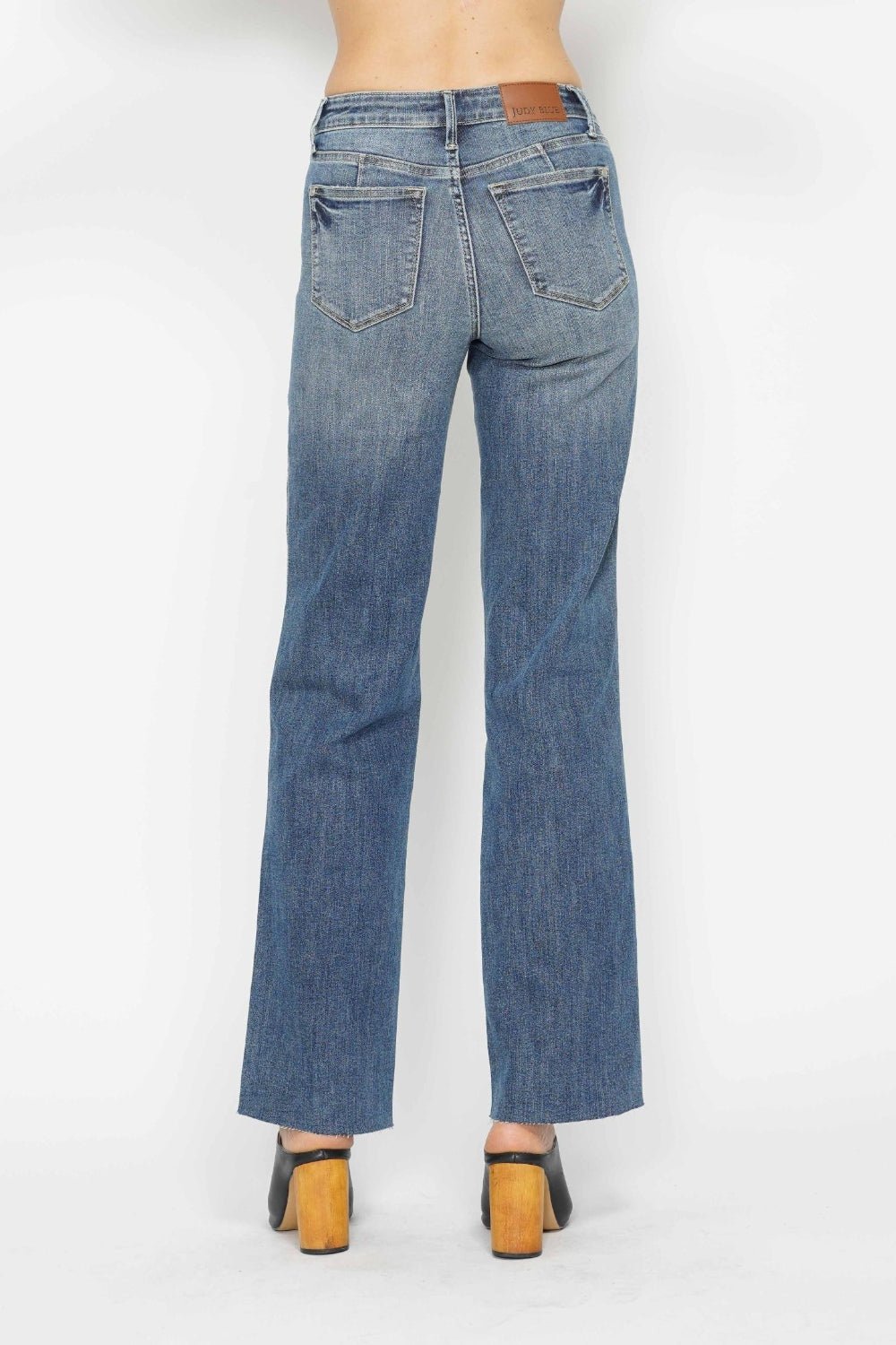 Judy Blue Full Size Tummy Control Straight Jeans - S. M. & Co. Straight Leg Jeans