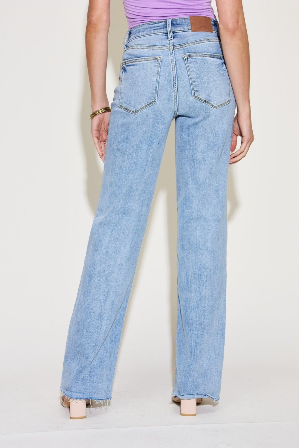 Judy Blue Full Size V Front Waistband Straight Jeans - S. M. & Co.