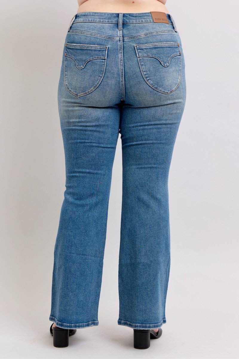 Judy Blue MR Tummy Control Vintage Wash Jeans - S. M. & Co.