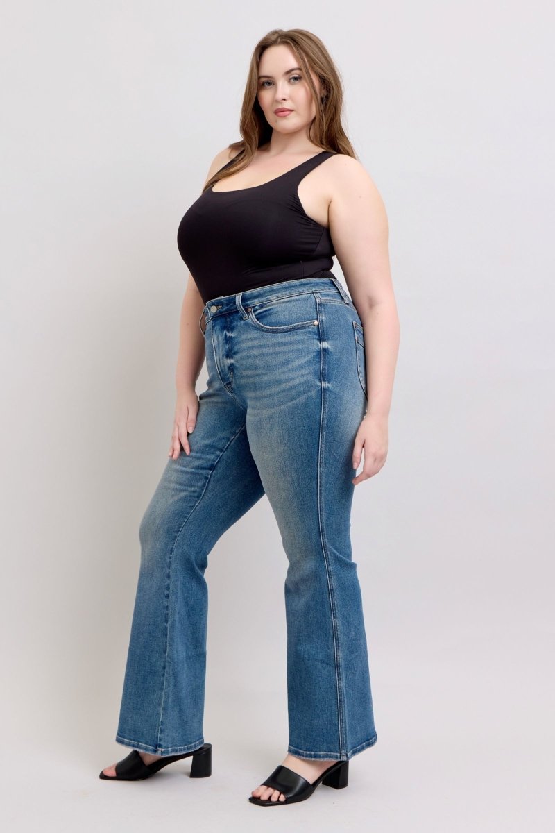 Judy Blue MR Tummy Control Vintage Wash Jeans - S. M. & Co.