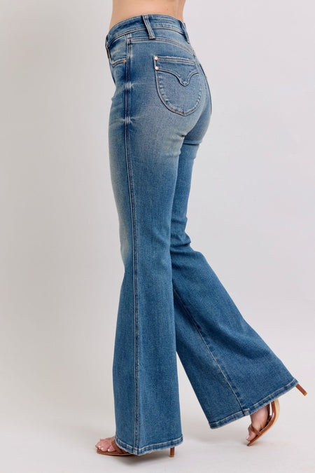 Judy Blue MR Tummy Control Vintage Wash Jeans - S. M. & Co.