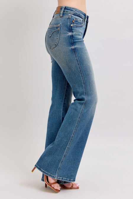 Judy Blue MR Tummy Control Vintage Wash Jeans - S. M. & Co.