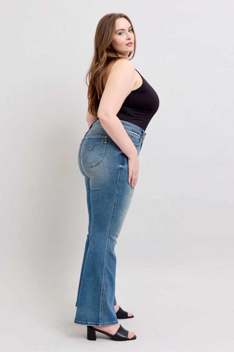 Judy Blue MR Tummy Control Vintage Wash Jeans - S. M. & Co.