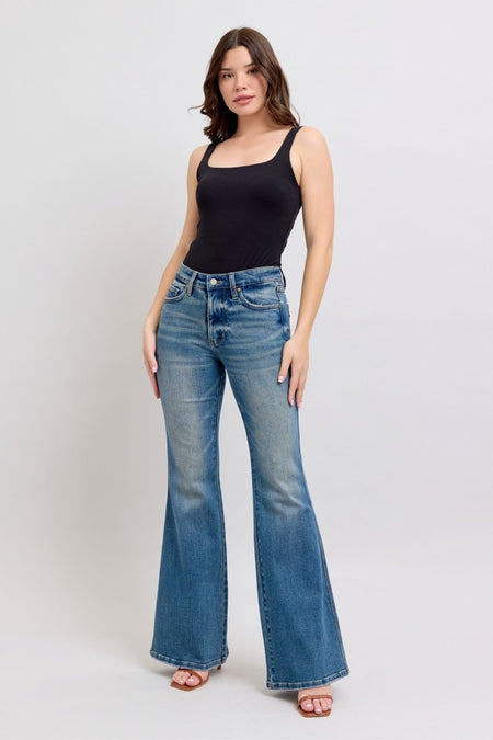 Judy Blue MR Tummy Control Vintage Wash Jeans - S. M. & Co.