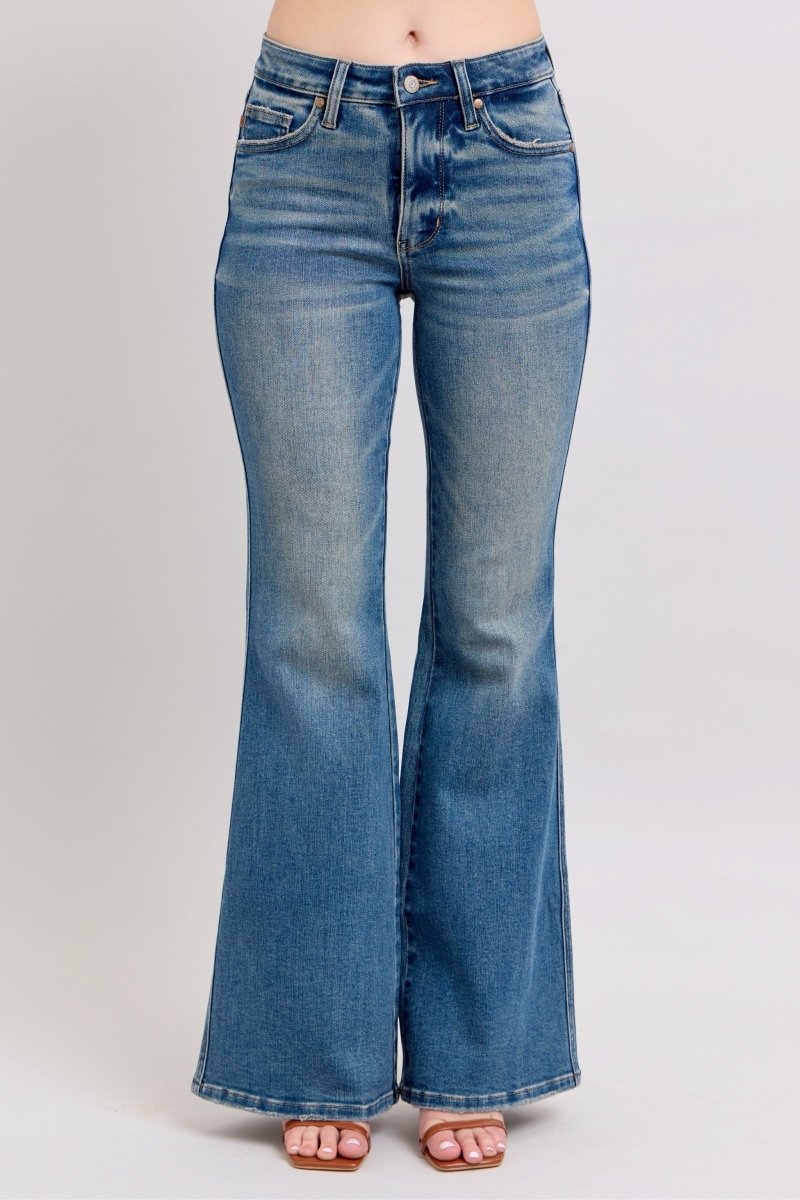 Judy Blue MR Tummy Control Vintage Wash Jeans - S. M. & Co.