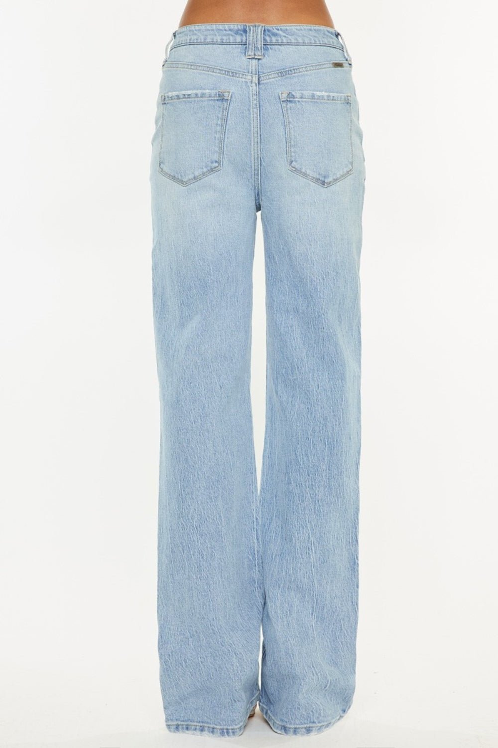 Kancan Distressed High Waist Straight Jeans - S. M. & Co. Denim Jeans