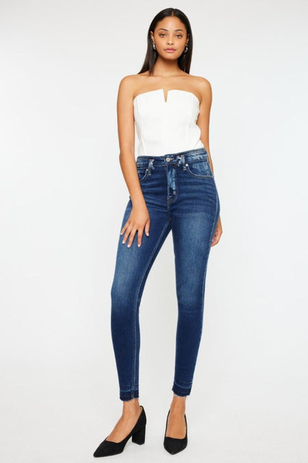 Kancan Full Size High Rise Ankle Skinny Jeans - S. M. & Co.