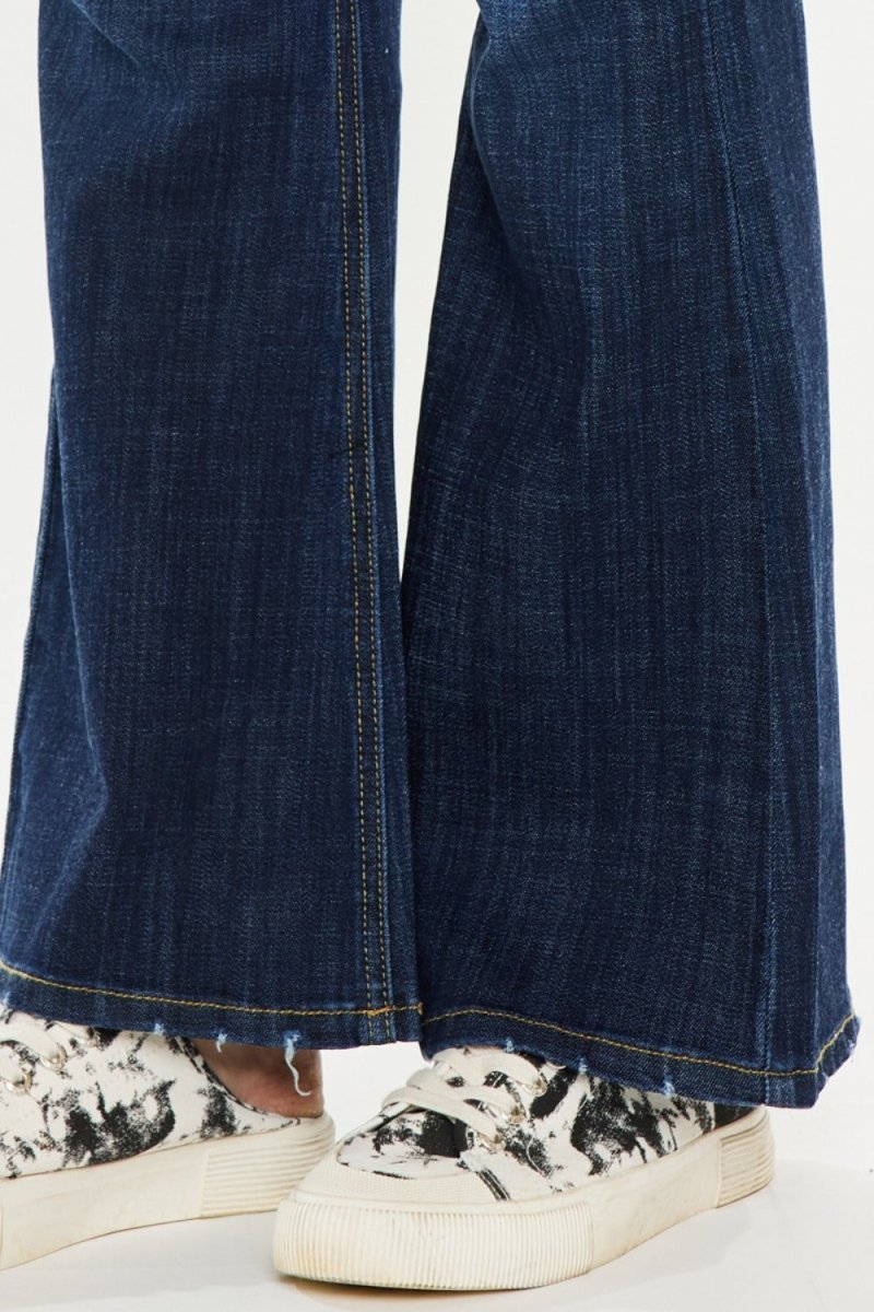 Kancan Full Size Mid Rise Flare Jeans - S. M. & Co.