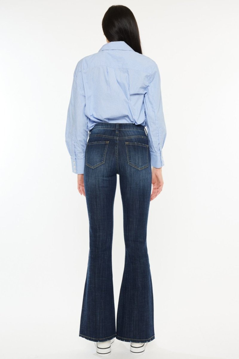 Kancan Full Size Mid Rise Flare Jeans - S. M. & Co.