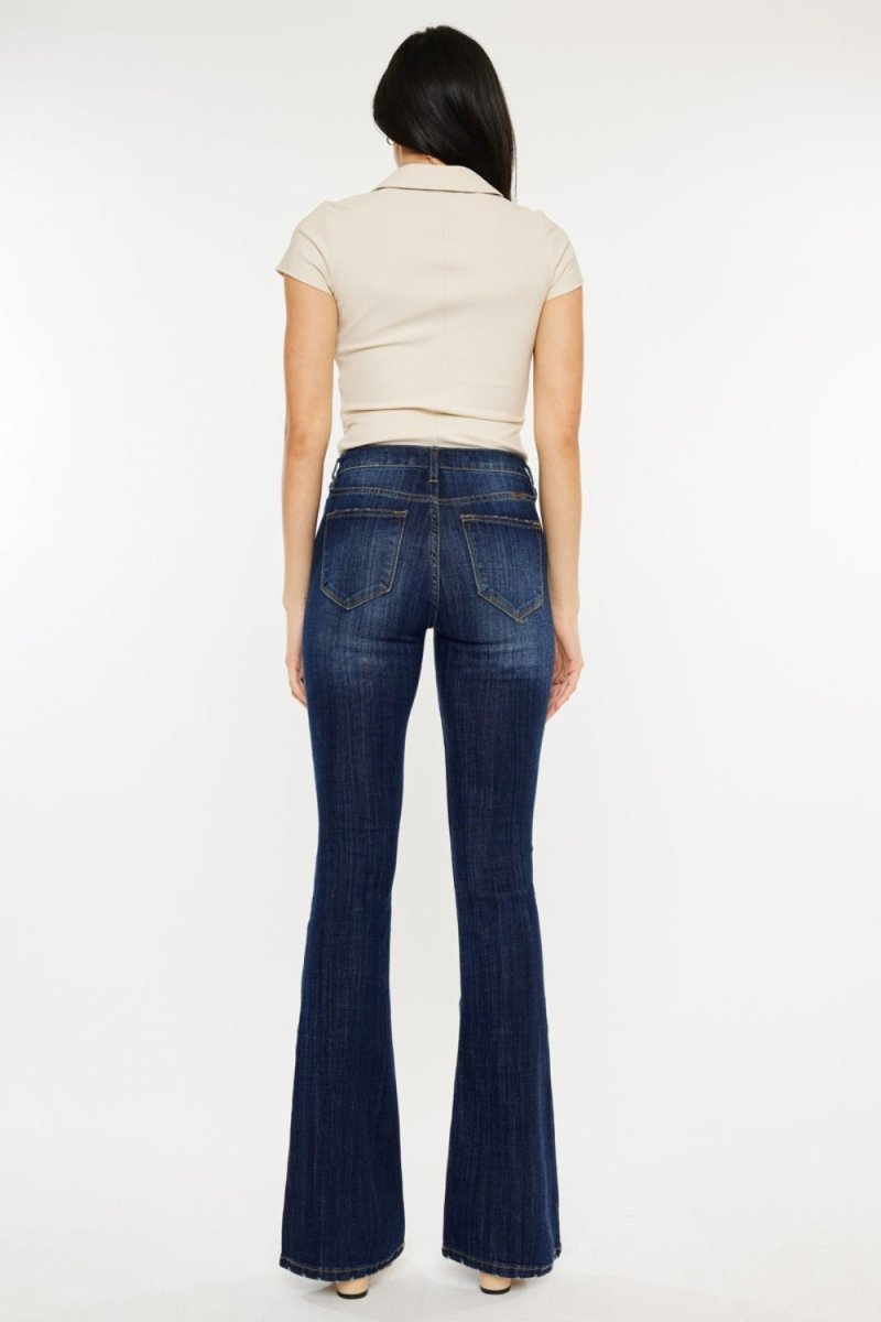 Kancan Full Size Mid Rise Slim Flare Jeans - S. M. & Co.