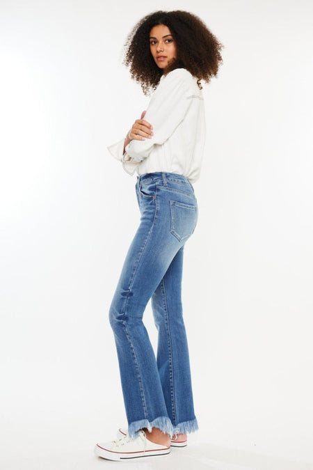 Kancan High Rise Frayed Hem Jeans - S. M. & Co.