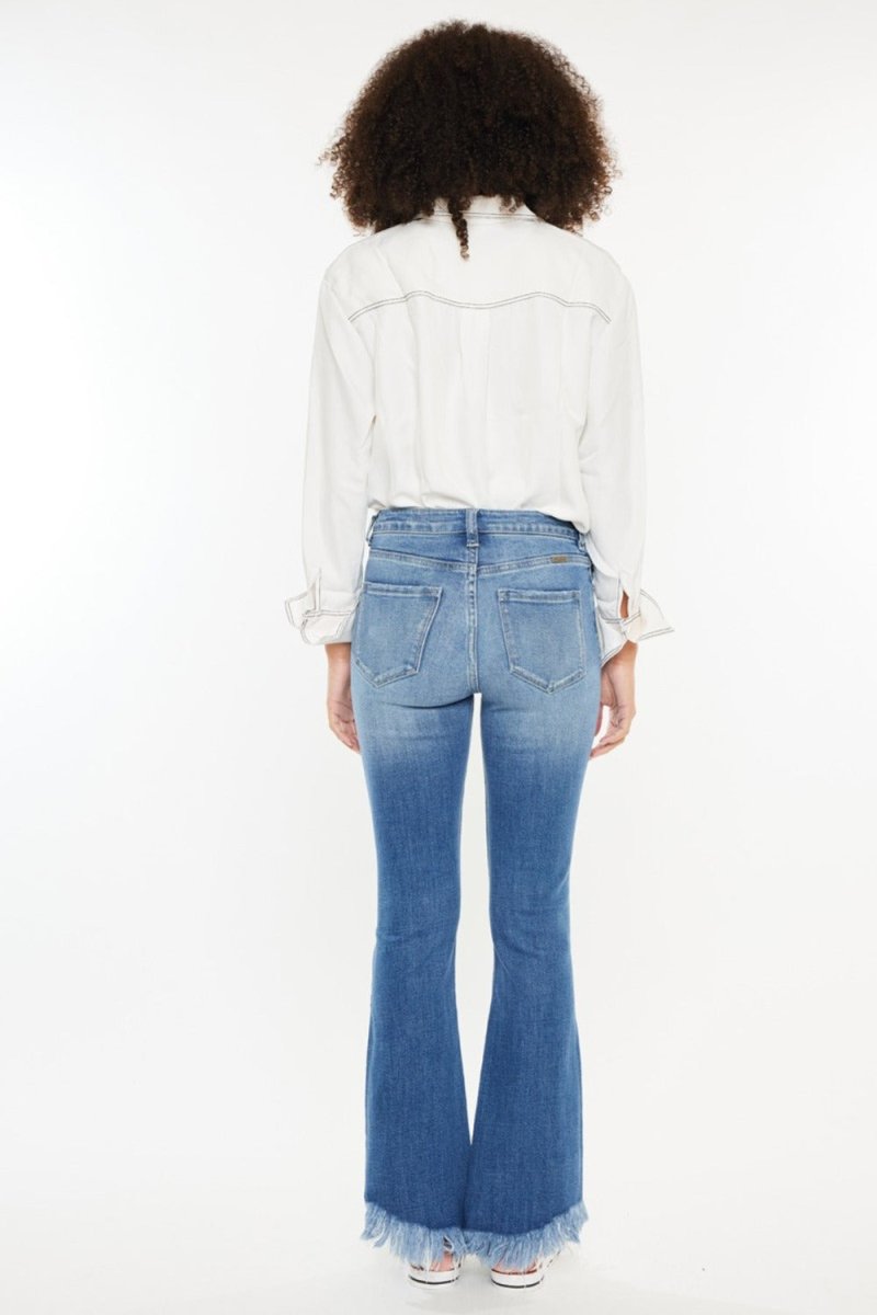 Kancan High Rise Frayed Hem Jeans - S. M. & Co.