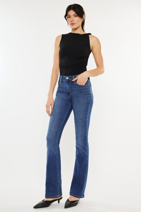 Kancan High Rise Slim Bootcut Jeans - S. M. & Co.