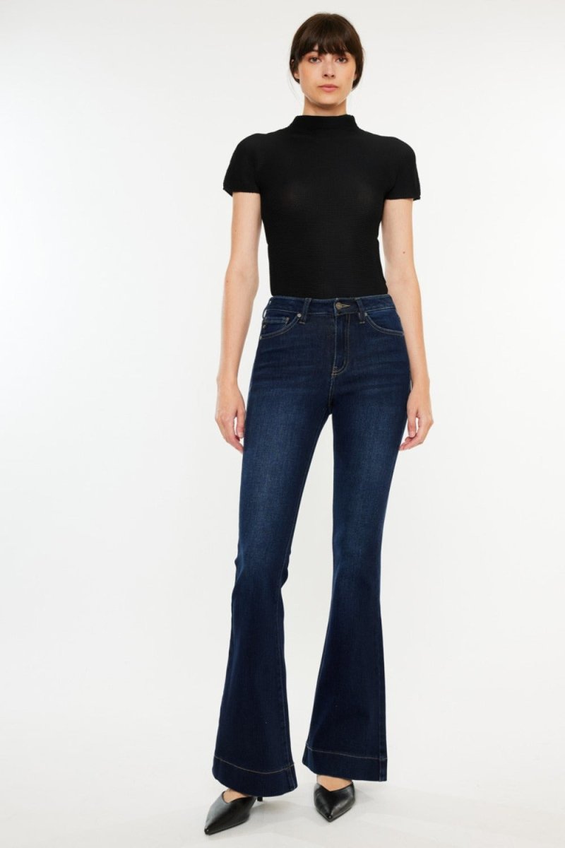 Kancan High Rise Slim Flare Jeans - S. M. & Co.