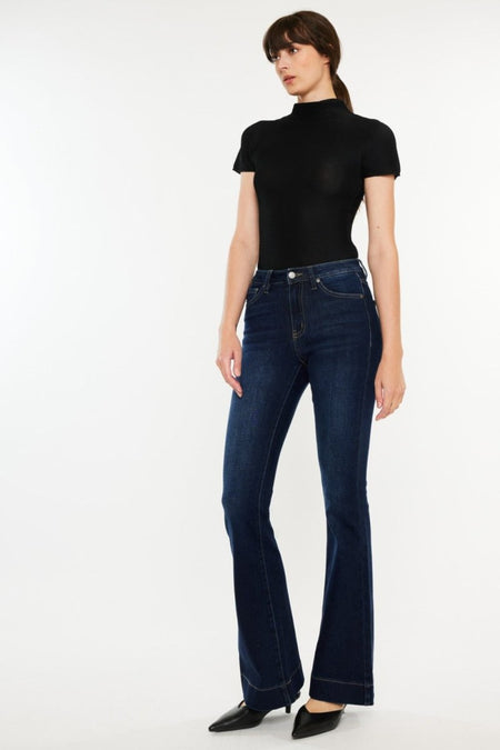 Kancan High Rise Slim Flare Jeans - S. M. & Co.