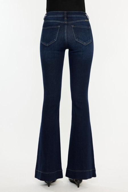 Kancan High Rise Slim Flare Jeans - S. M. & Co.