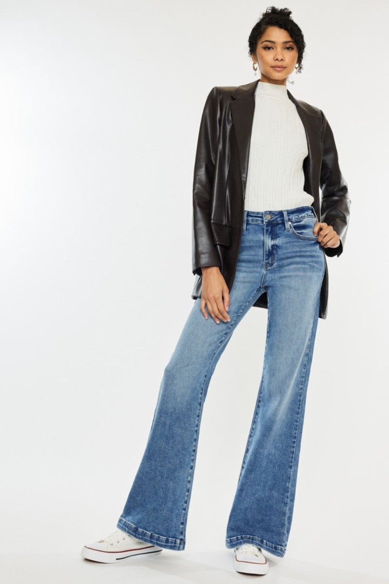 Kancan High Rise Wide Leg Jeans - S. M. & Co.