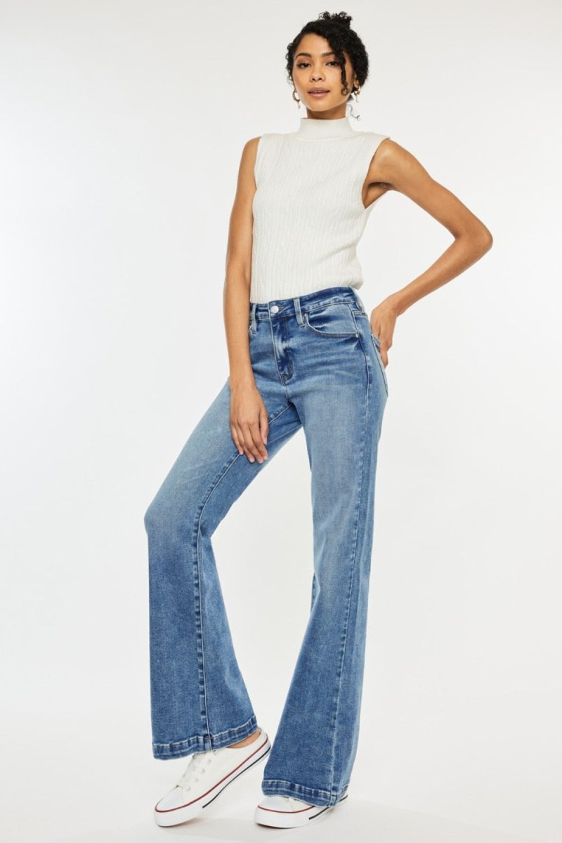 Kancan High Rise Wide Leg Jeans - S. M. & Co.